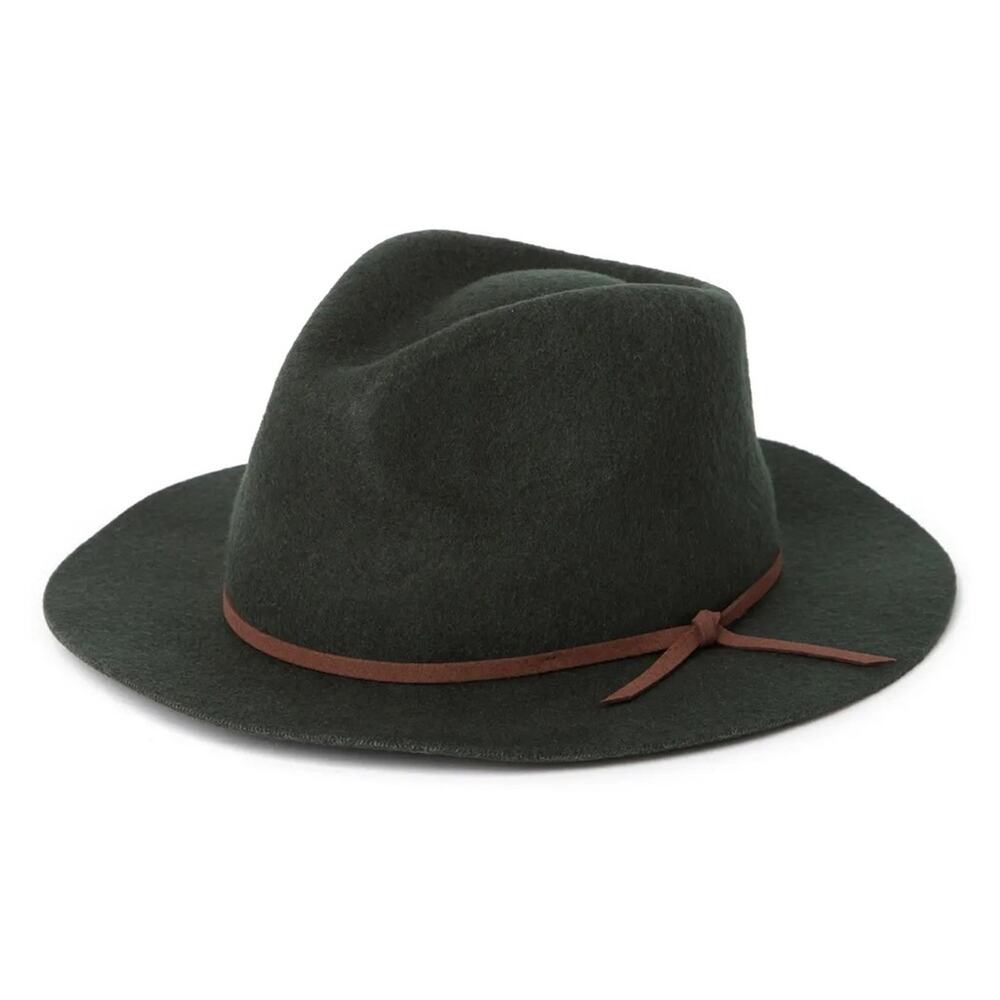 Brixton Fedora Floppy Brim‎ Hat Wool Felt Moss Green New One Size